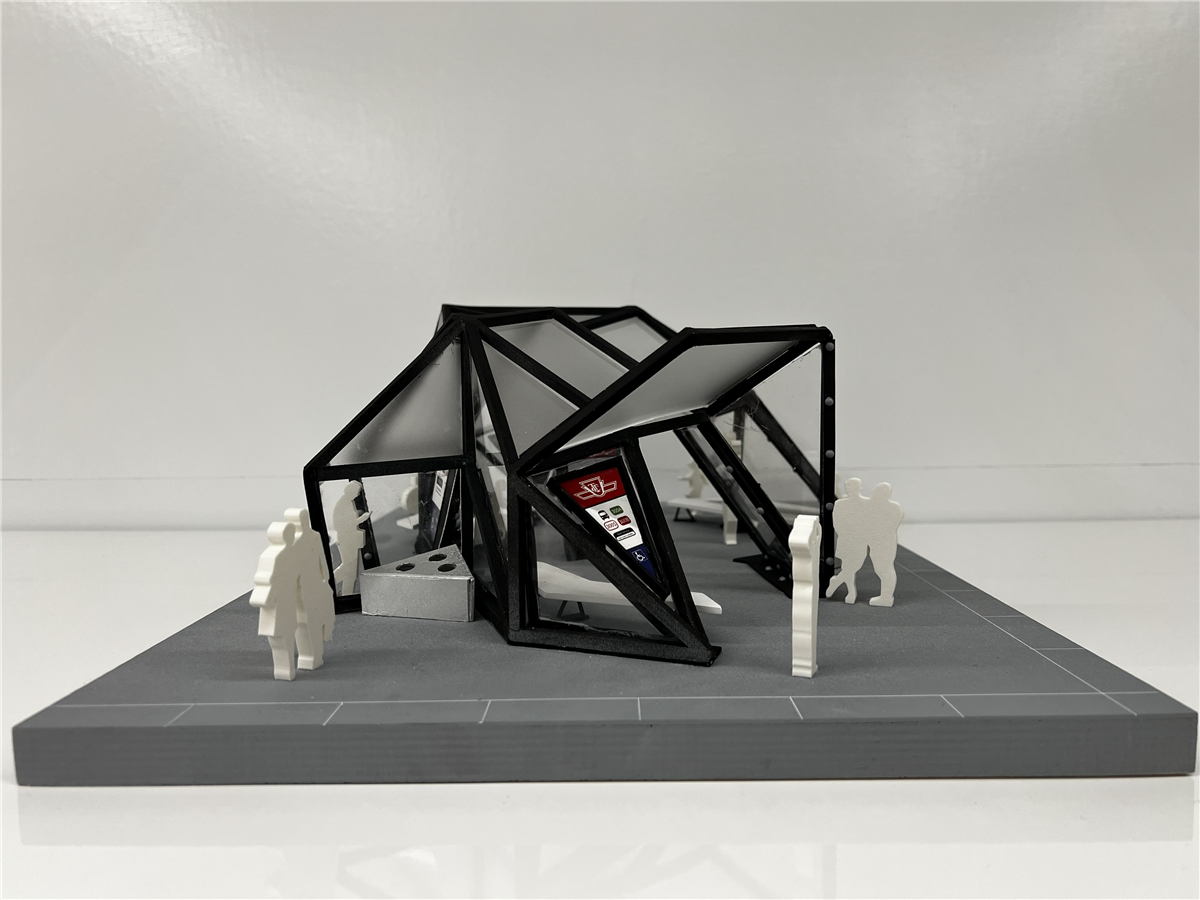 Crystal bus stop model view one